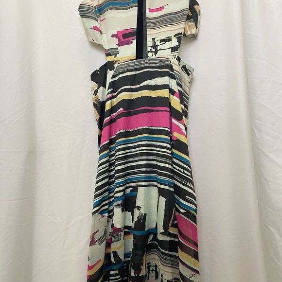 Espaco Fashion stunning full length dress abstract cut outs mesh detail, size M - Picture 2 of 11